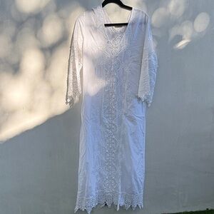 Nightcap White Cotton Dress